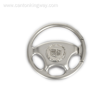 Car Steering Wheel Zinc Alloy Metal Keychain